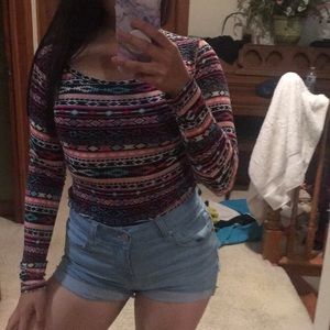 Delia’s Aztec Patterned Long Sleeve